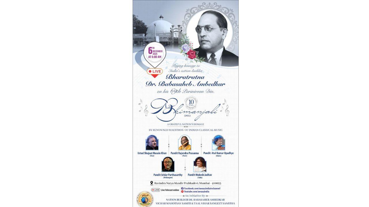 Bhimaanjali 2025 - A Constellation of Classical Maestros Pay Musical Homage to Bharatratna Dr. Babasaheb Ambedkar