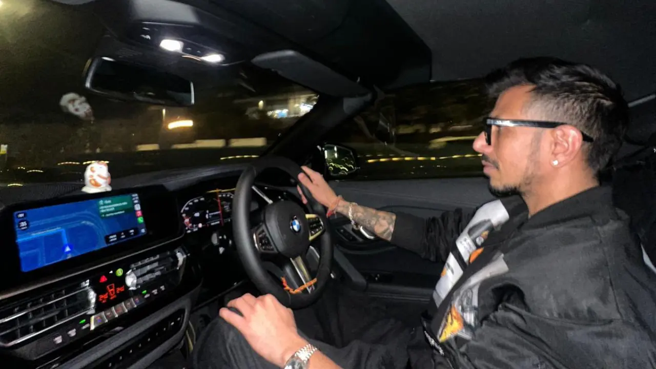 Star cricketer Yuzvendra Chahal shares images of his newly-purchased BMW