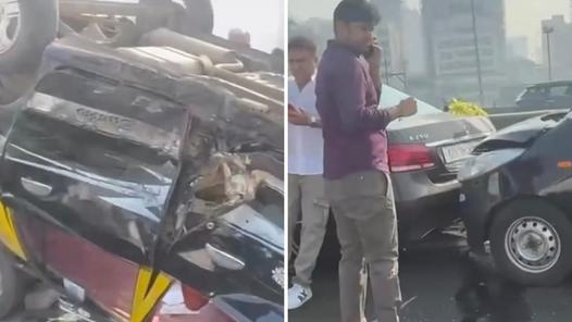 Three-car pile-up on Mumbai’s Coastal Road, Mercedes passenger injured