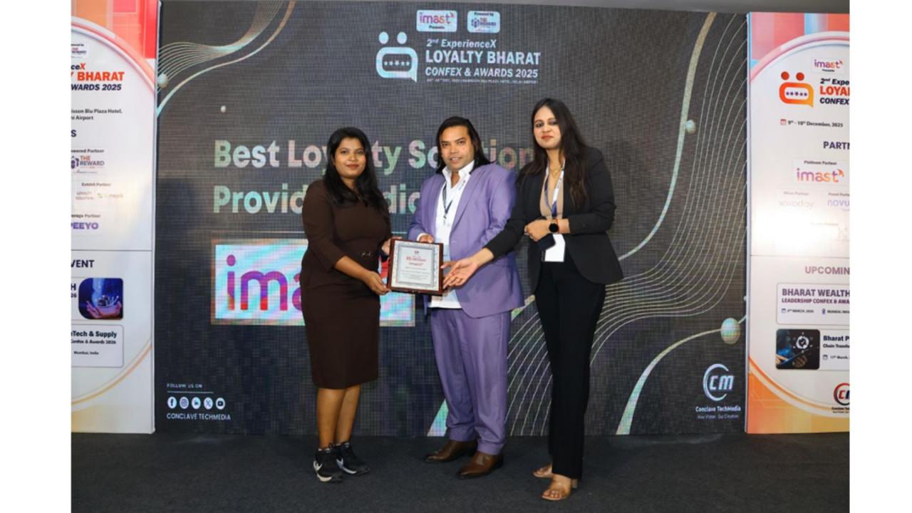 IMAST Operations Private Limited Wins “Loyalty Solution Provider” at Loyalty Bharat - Confex And Awards 2025
