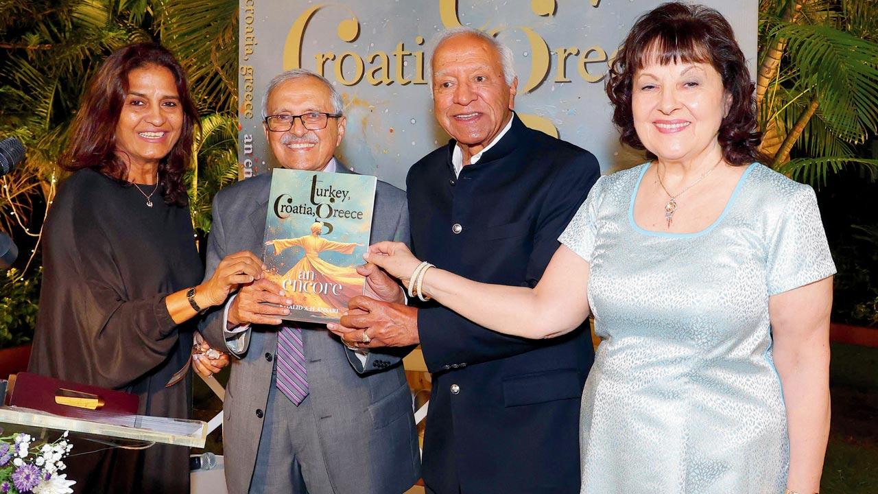 (From left) Farzana Contractor, Justice Ahamed Ebrahim, Khalid and Zeynasan Ansari at the book launch earlier this week. Pic/Fotocorp