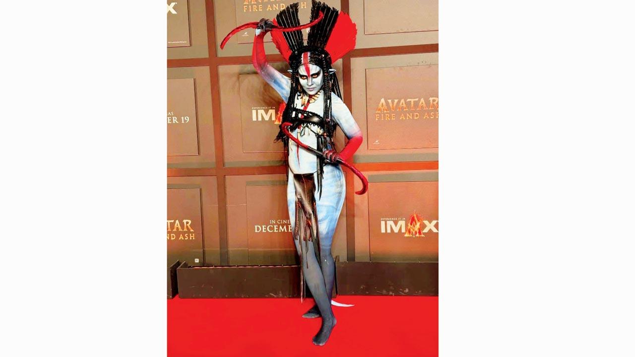 Srivastava cosplays at the premiere. Pic Courtesy/Medha Srivastava