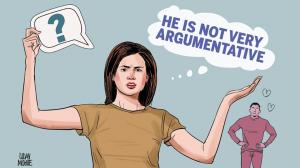 He seems to be way too touchy!