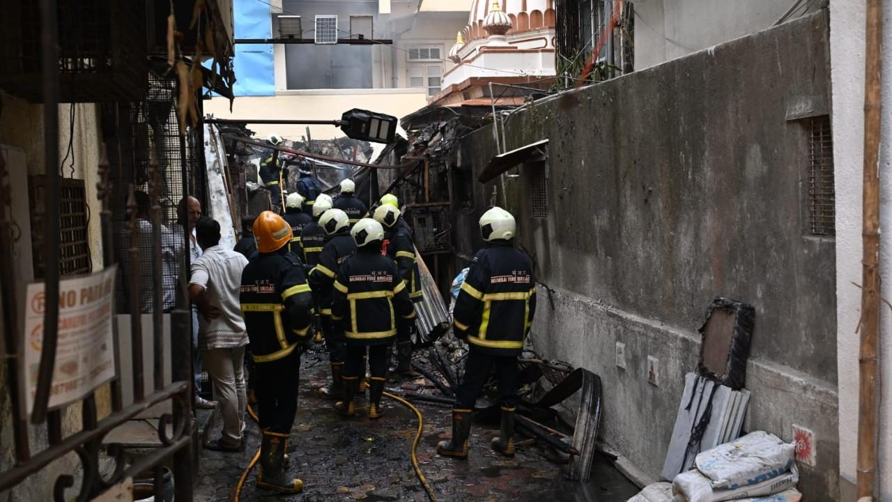 IN PHOTOS: Fire breaks out at Girgaon building in Mumbai