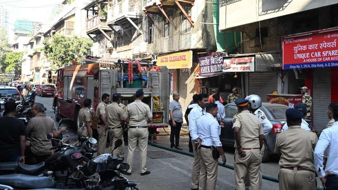 The blaze was reported on Friday afternoon