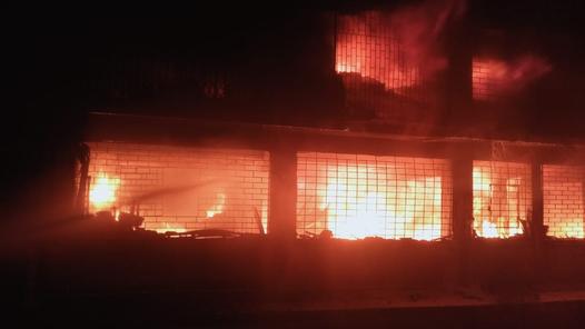Massive fire breaks out at warehouse in commercial building Thane's Mumbra