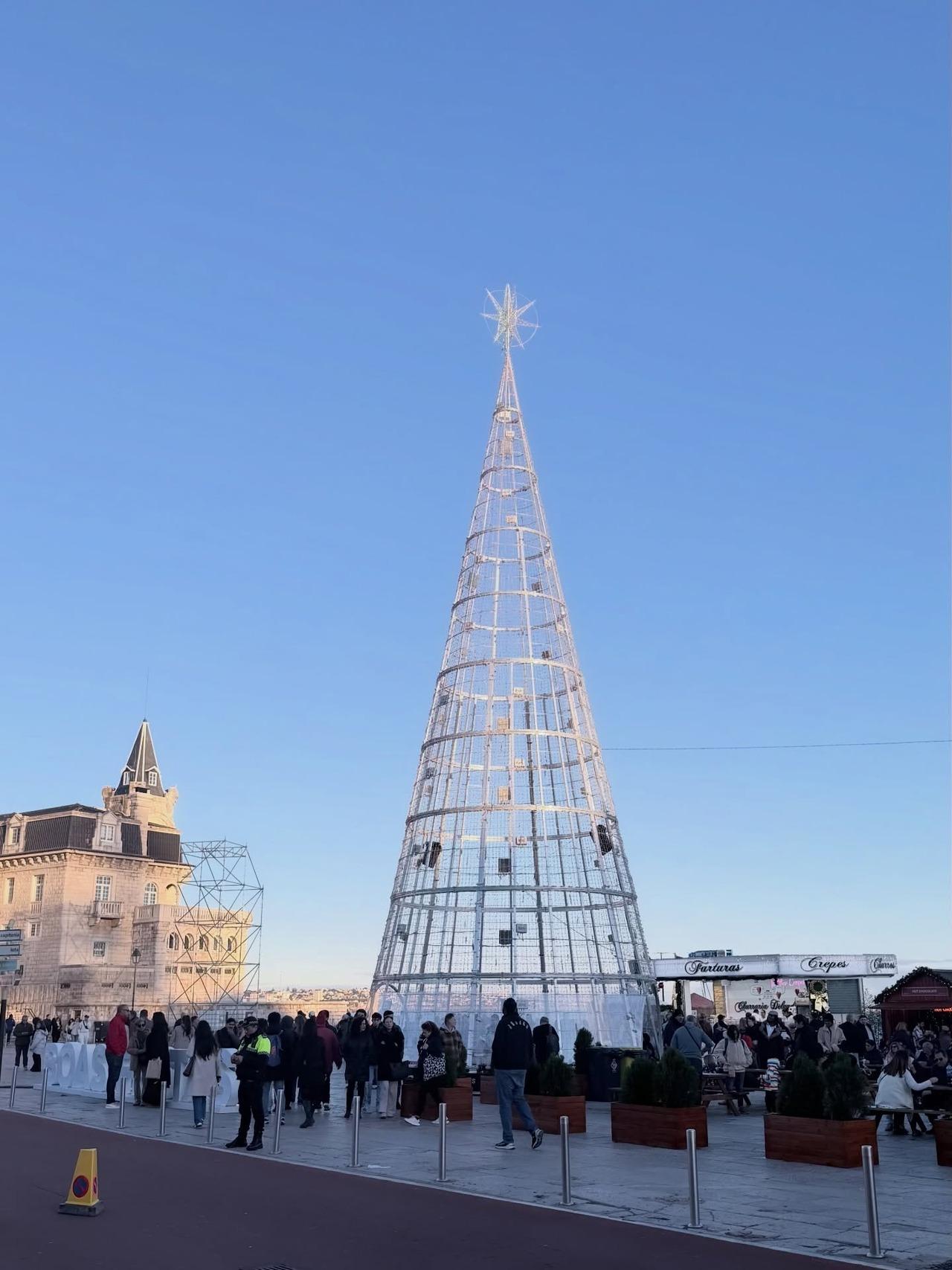 <p>Samantha also shared a picture of a huge Christmas tree placed at a public space.</p>