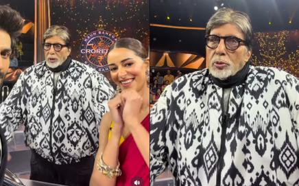 Amitabh Bachcan with Kartik Aaryan and Ananya Panday