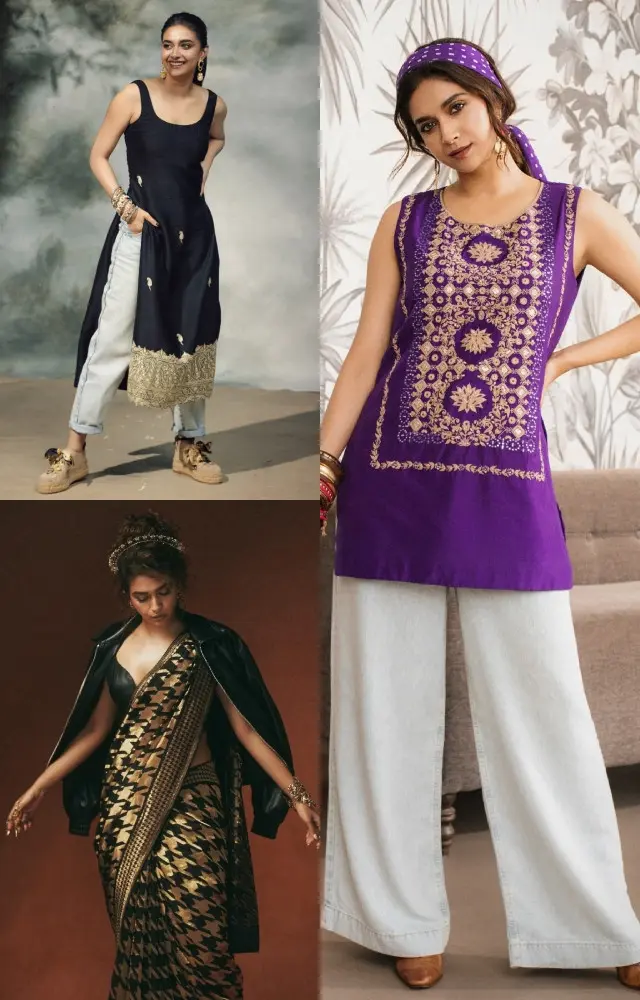 Keerthy Suresh’s fusion fashion moments that turned heads