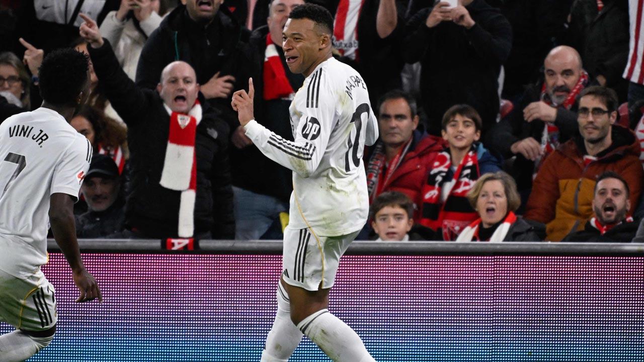 La Liga: Kylian Mbappe brace helps Real Madrid beat Athletic Bilbao 3-0