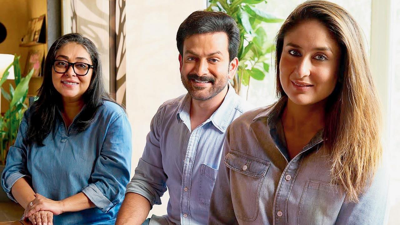  Meghna Gulzar, Prithviraj Sukumaran, and Kareena Kapoor Khan