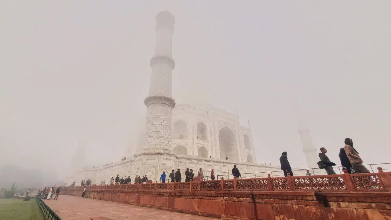 IN PHOTOS: Thick blanket of smog shrouds the iconic Taj Mahal 