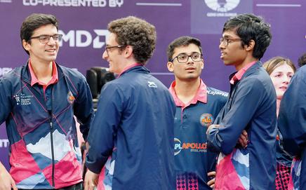 The Alpine SG Pipers players bask in their title win on Tuesday