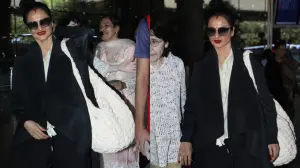 Rekha pushes away fan attempting to click a selfie at airport, watch