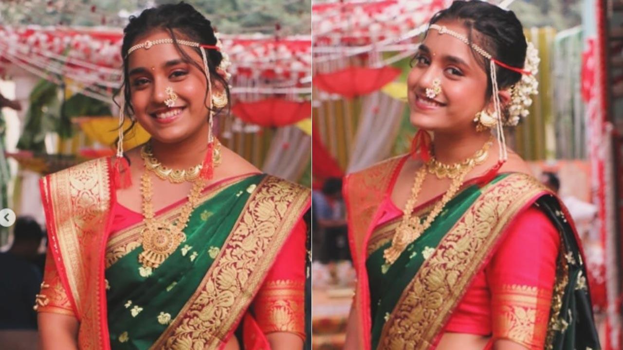 Sumbul Touqeer Khan says wearing a Nauvari bridal saree felt emotional