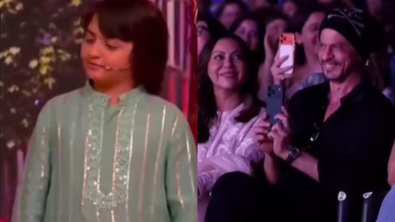 Shah Rukh Khan beams with pride watching AbRam perform on stage