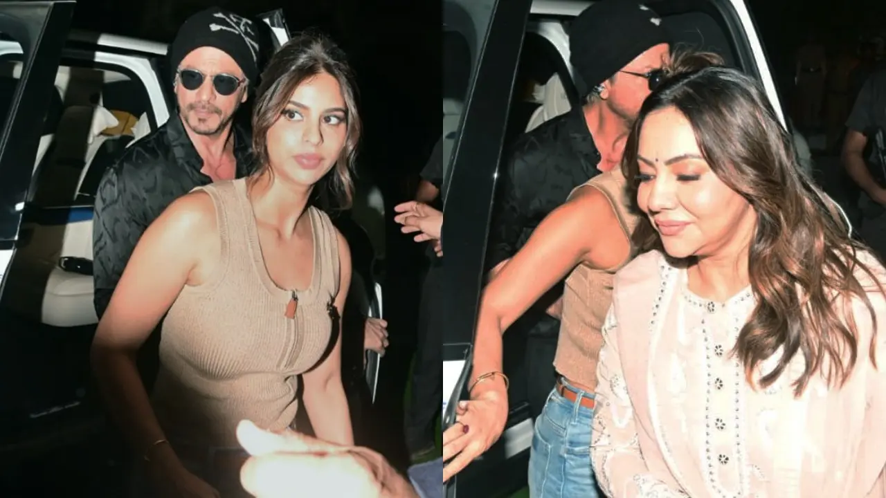 Shah Rukh Khan shields Gauri and Suhana at AbRam's annual day event