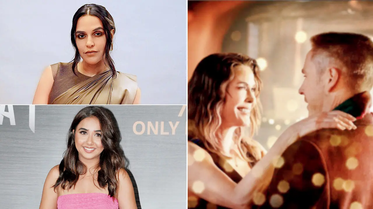 Neha Dhupia; Prajakta Koli; A still from ‘Christmas at the Chalet’