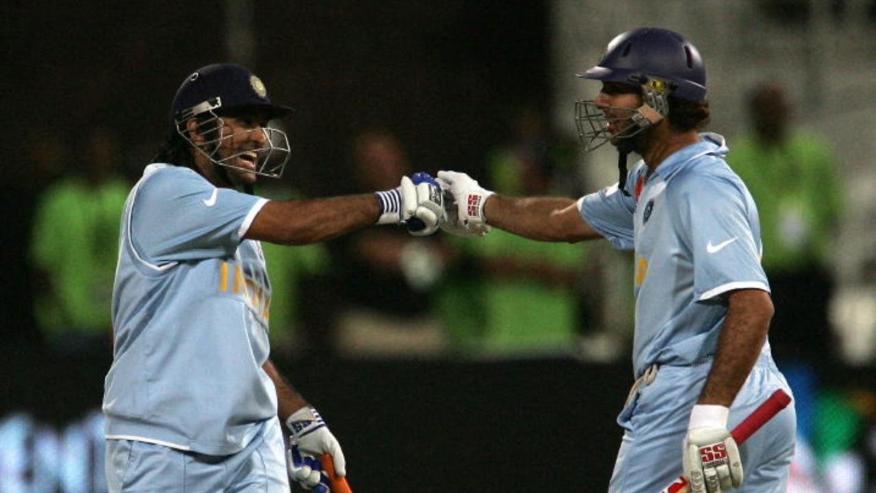 It was in the 19th over of India's innings, when Yuvraj took Broad to the cleaners, hitting him for 6 sixes and taking India's total over the 200-run mark (Pic: AFP)