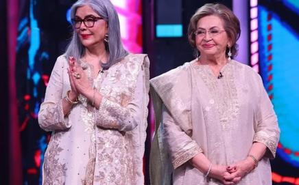 Zeenat Aman and Helen on Indian Idol