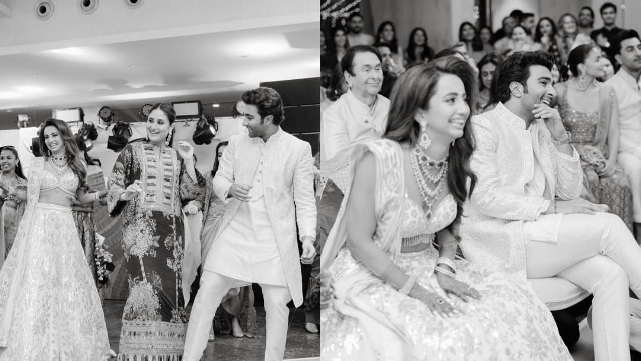 Aadar's cousins Kareena Kapoor and Ranbir Kapoor also put up a spectacular act at the sangeet