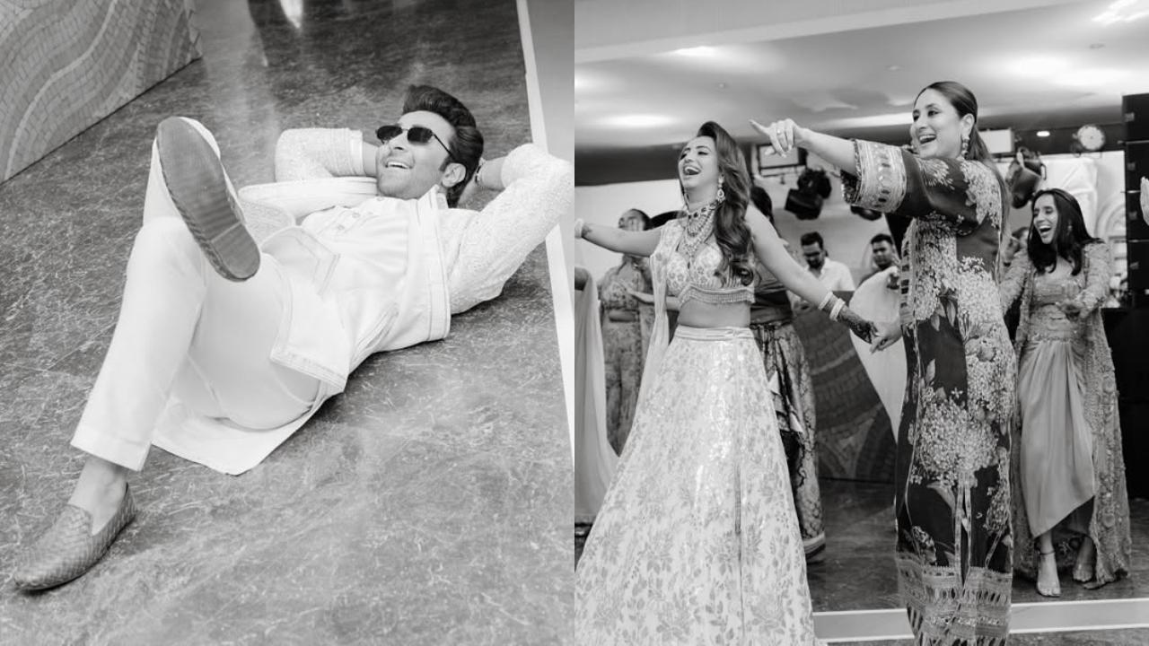 Aadar set the dance floor on fire as he danced to his hearts content on his sangeet