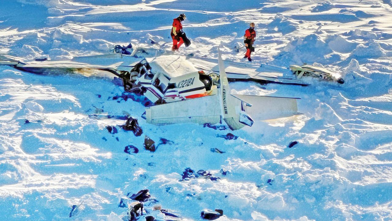 Missing plane found crashed on Alaska sea ice