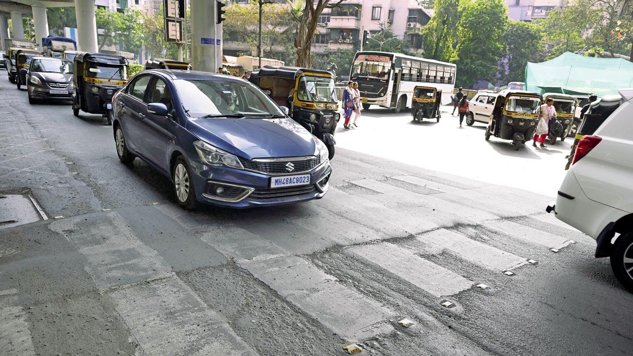 Reflectors have been installed in the area. Pic/Ashish Raje