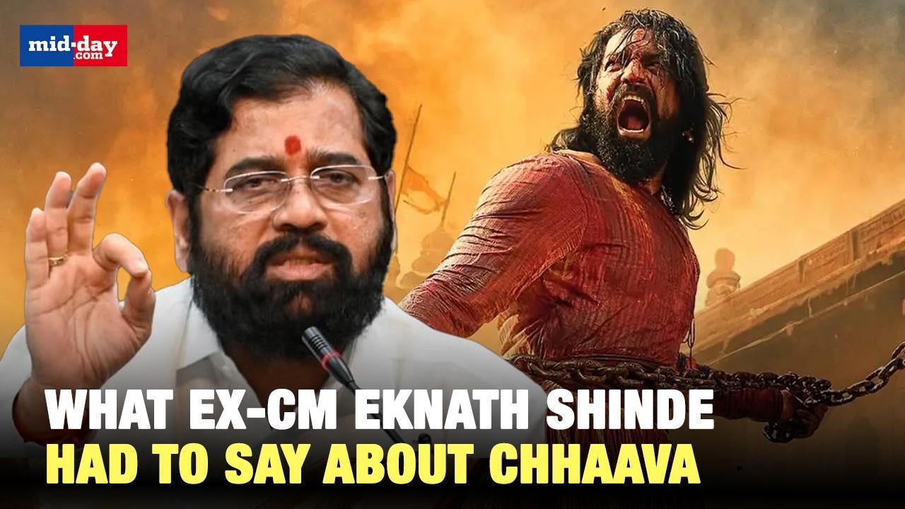 Former CM Eknath Shinde Attends Chhaava Screening Hosted by Laxman Utekar