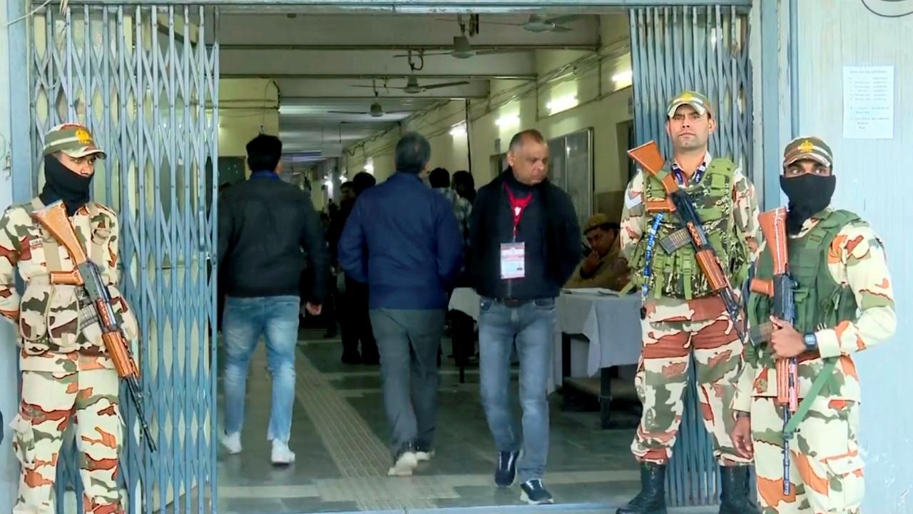 In Kalkaji, Chief Minister Atishi was trailing the BJP's Ramesh Bidhuri by 1,149 votes after the first round of counting, the Election Commission (EC) data showed