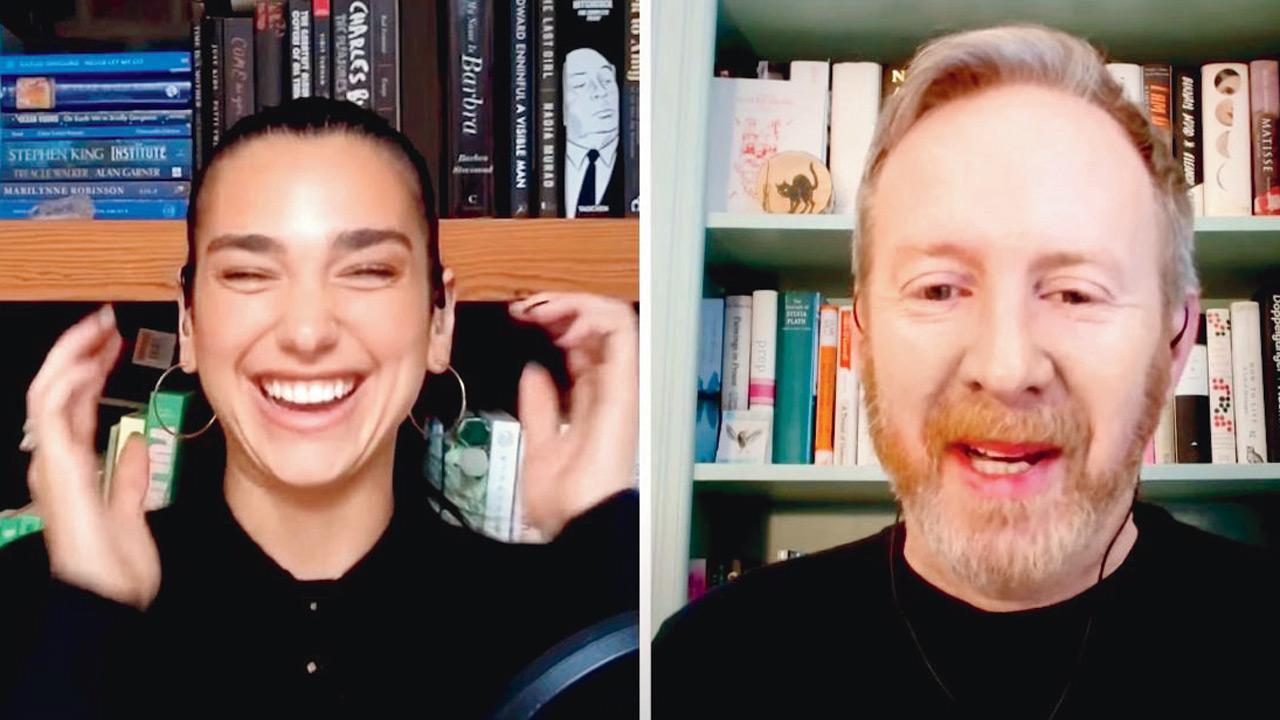 Dua Lipa and author Paul Murray in conversation. PICS COURTESY/YOUTUBE; WIKIMEDIA COMMONS
