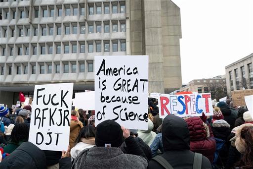 Demonstrators at the 