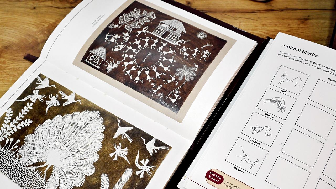 The books contain paintings of the art forms along with practice sheets and exercises 