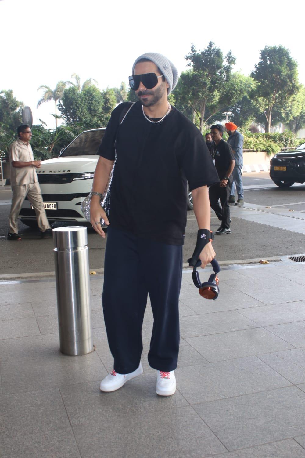 Aparshakti Khurrana was snapped at Mumbai airport as he jetted off from the city