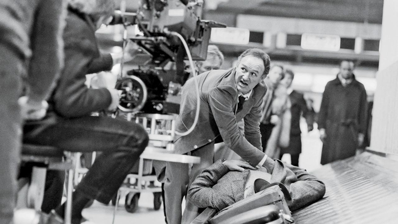 Hackman during the filming of Target, in 1985
