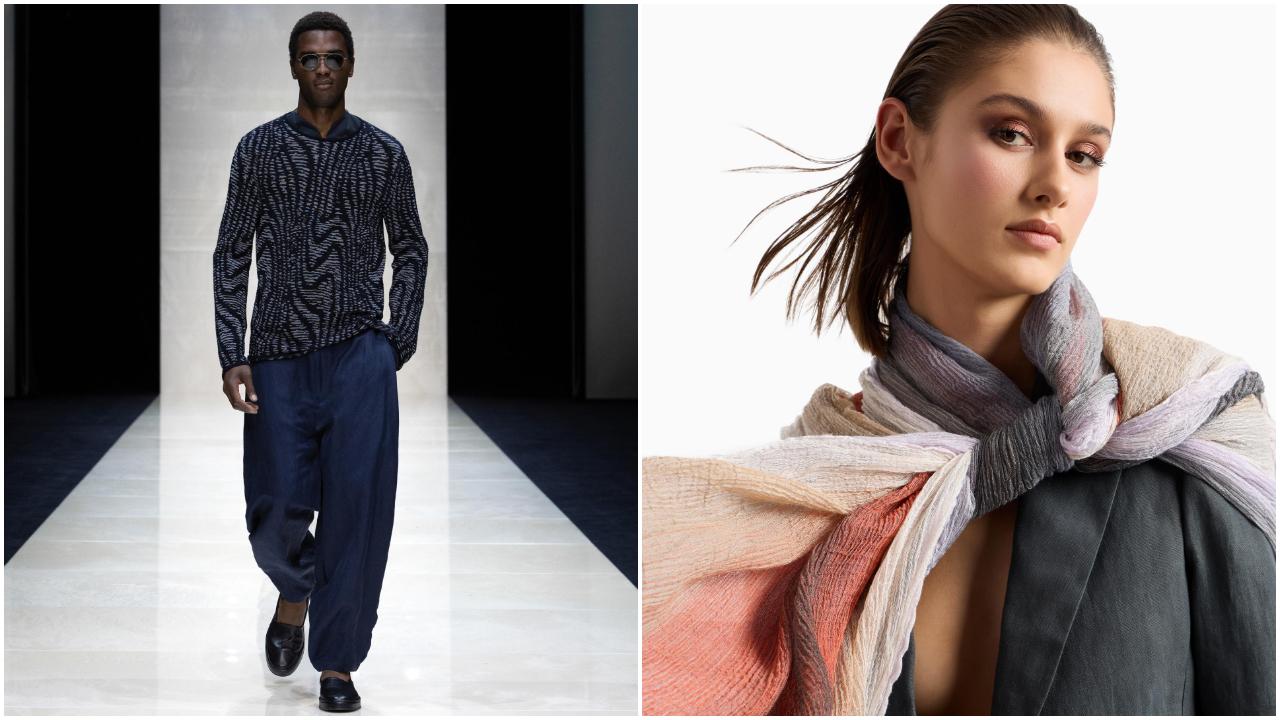 Unveiled in New York, the latest Giorgio Armani Women’s Collection pays homage to the city as a global fashion and cinematic icon. This season, the collection reinterprets 1930s silhouettes through an exquisite fusion of Eastern influences, fluid tailoring, and noir-inspired elegance.
Alongside the women’s collection, Giorgio Armani’s menswear continues to epitomise understated luxury, offering an impeccable curation of razor-sharp tailoring, refined leisurewear, and signature evening ensembles that seamlessly balance structure and fluidity