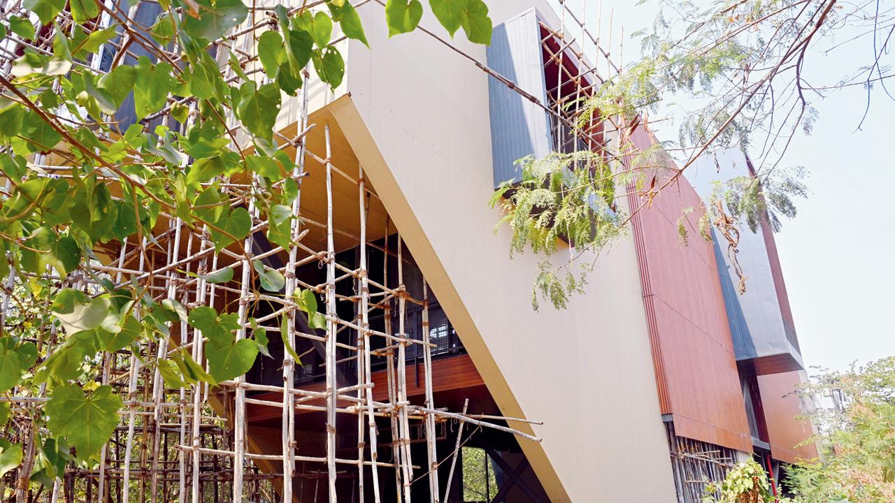 The nature interpretation centre under construction 