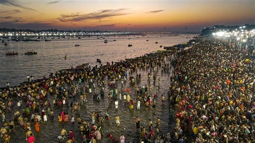 Pilgrims believe that bathing at the Triveni Sangam during Mahakumbh washes away sins and grants divine blessings. Authorities are managing crowd control and logistics to ensure the smooth flow of devotees during the grand event.
 