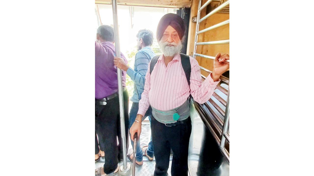 Jasbir Singh at Masjid station. Pics/Prasun Choudhari
