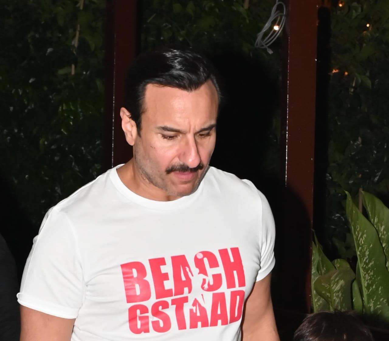 Saif Ali Khan also attended Randhir Kapoor's birthday bash.