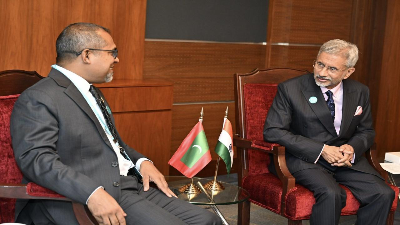 He also met his Maldivian counterpart Abdulla Khaleel at the Indian Ocean Conference