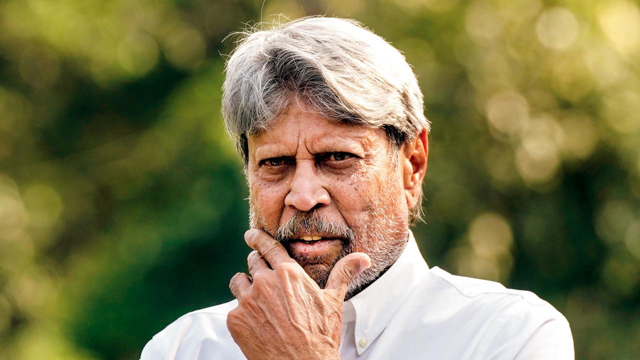 Ex-India skipper Kapil Dev in Kolkata yesterday. PIC/PTI
