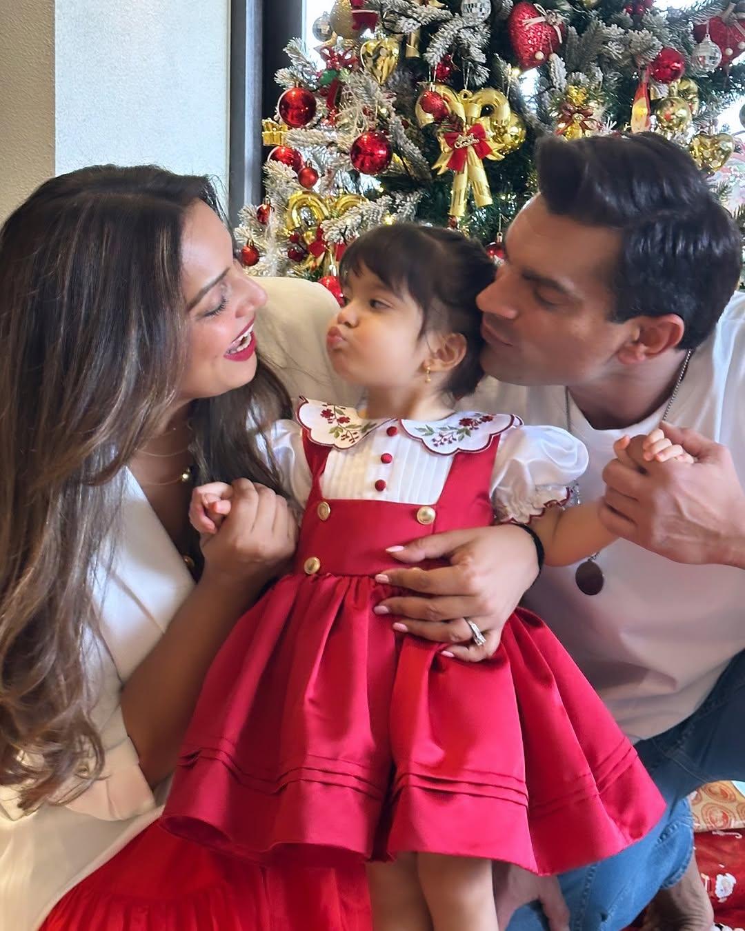 Bipasha Basu, Karan Singh Grover, and Devi’s Christmas picture is too cute and adorable to not melt your heart