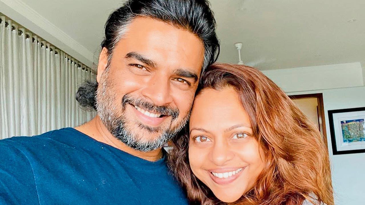 (From left) R Madhavan and Sarita Bijre 