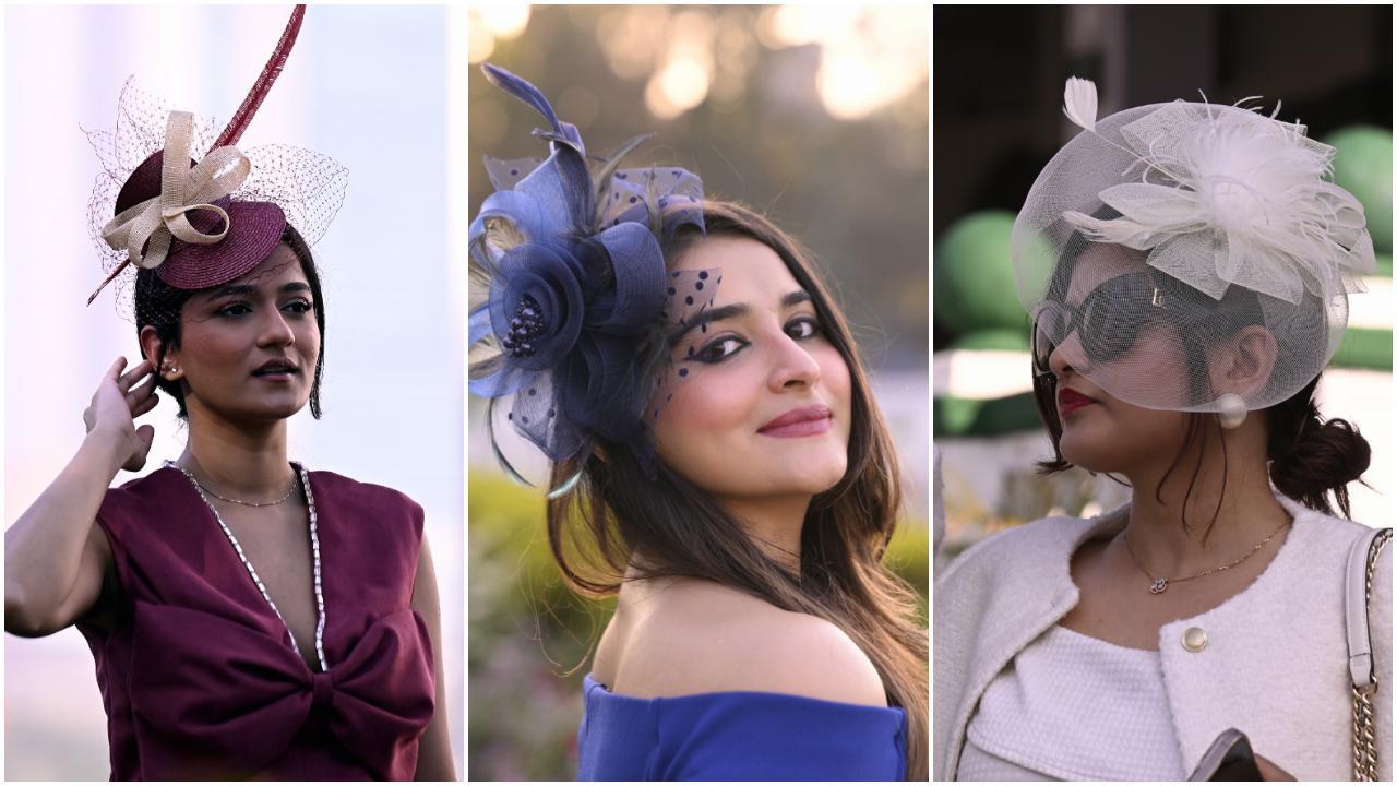 Shielding themselves from the blazing sun, many women who were at the race, brought out their unique hats that turned heads