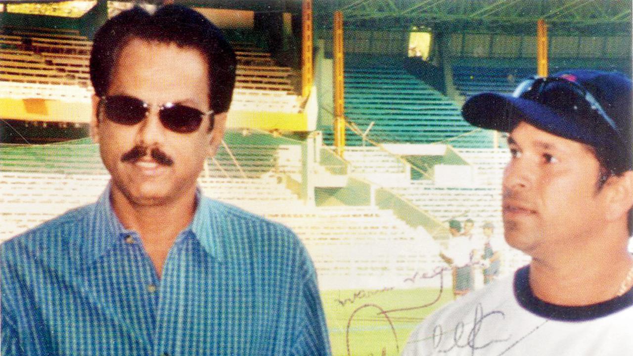The late Milind Rege treasured this photograph with Sachin Tendulkar, who autographed it 