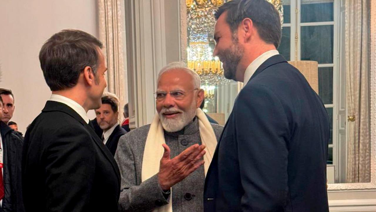 He received a grand diaspora welcome as he landed in Paris. 