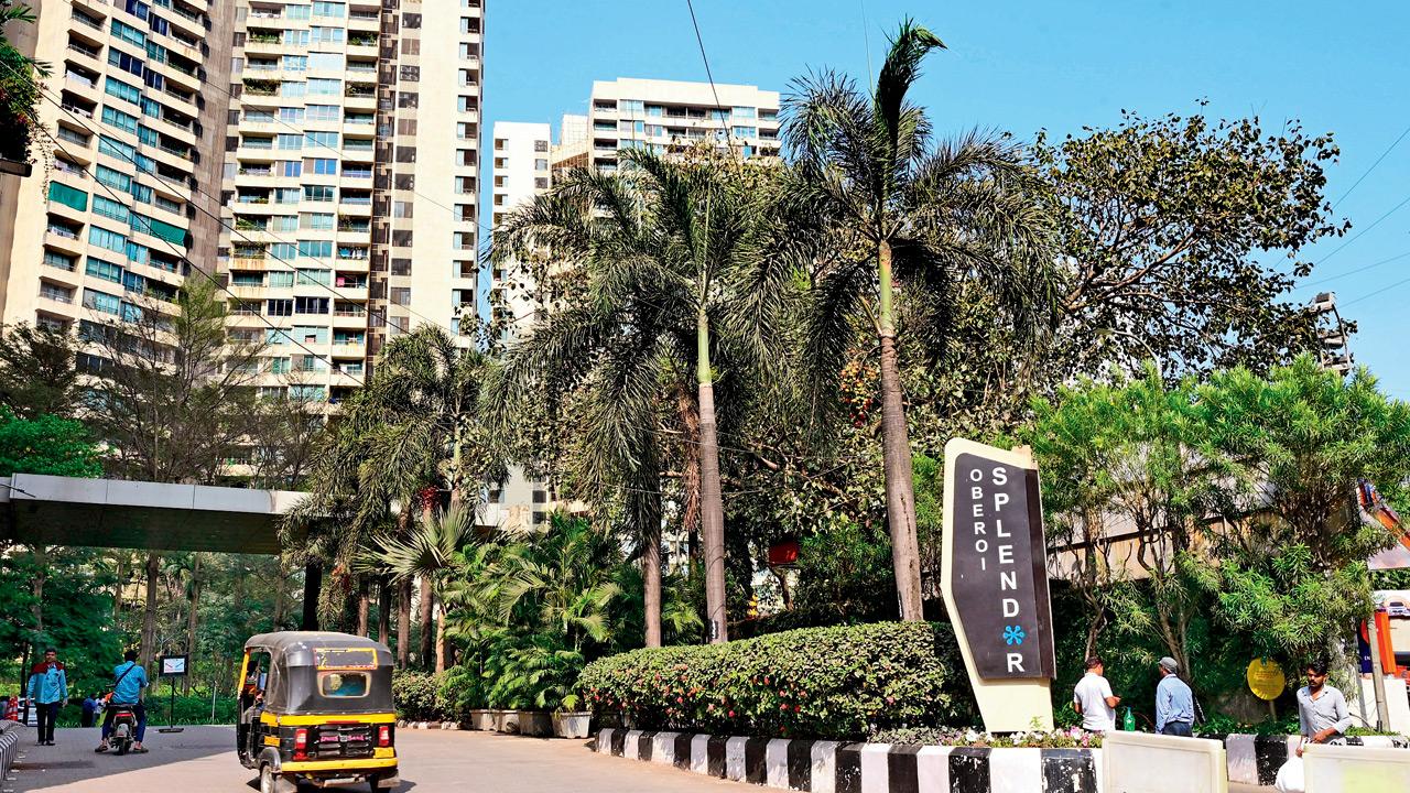 A high-rise residential complex near Aarey Milk Colony, along Jogeshwari-Vikhroli Link Road, has been affected. Pic/Nimesh Dave