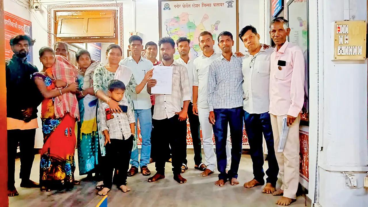 These are the rescued tribal workers from Palghar district and their families. This is the first known case of interstate bonded labour registered in Palghar’s police records. A first information report (FIR) was filed at Manor police station, though officers failed to include the Interstate Migrant Workmen Act, 1979.