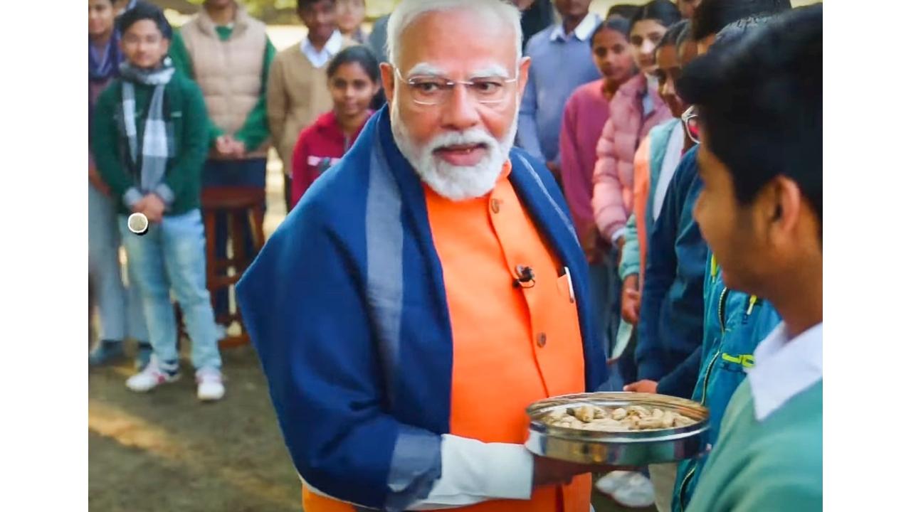 The prime minister spoke on issues such as 'master your time master your life, live in the moment, finding positives, nourish to flourish', with students quizzing him on different matters